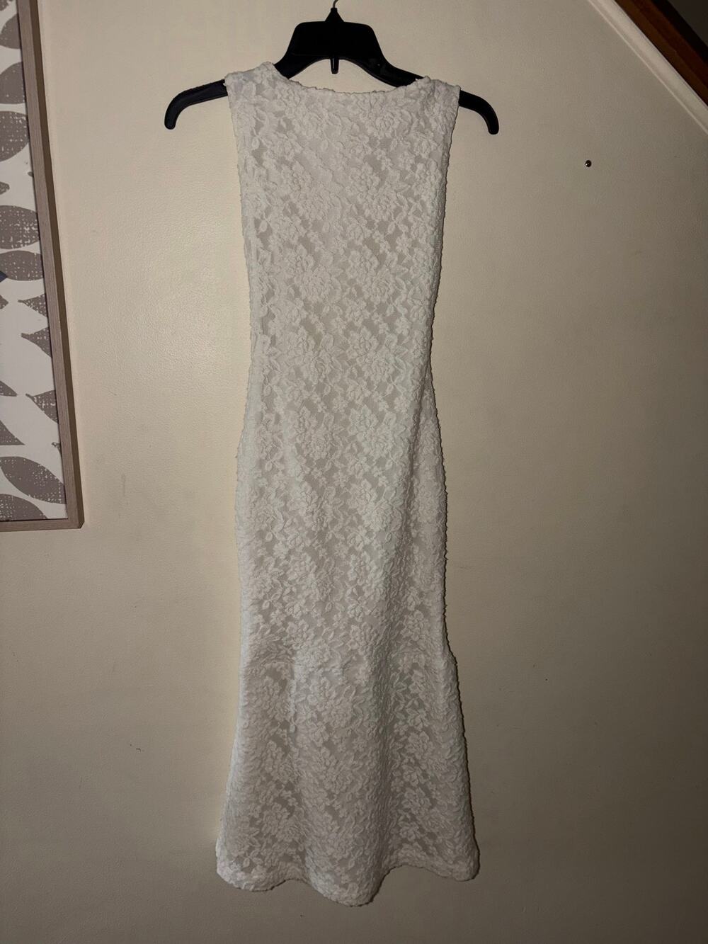 ALICE + OLIVIA White Sachi Lace Maxi Gown Custom Tailored Open Back Sz 2